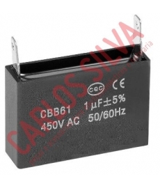 CONDENSADOR RECTAGULAR 1 MF C/ 2 TERMINAIS
