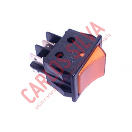 INTERRUPTOR PRESSAO AMARELO LUMINOSO 22X30