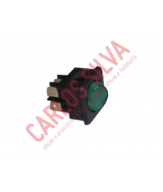 INTERRUPTOR LUMINOSO 25X25mm 4C VERDE