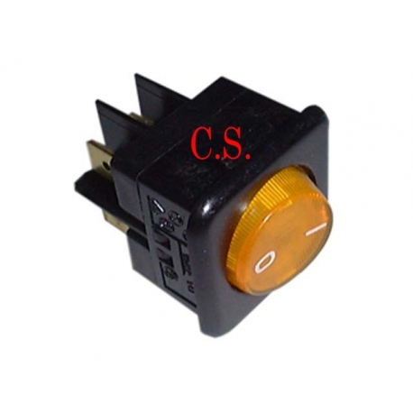 INTERRUPTOR LUMINOSO 25X25mm 4C AMARELO