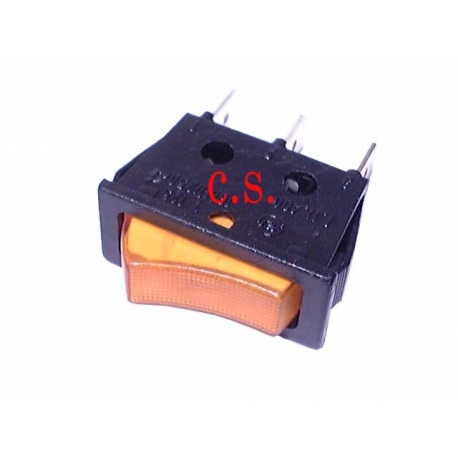 INTERRUPTOR LUMINOSO AMARELO 3C. 11X30mm