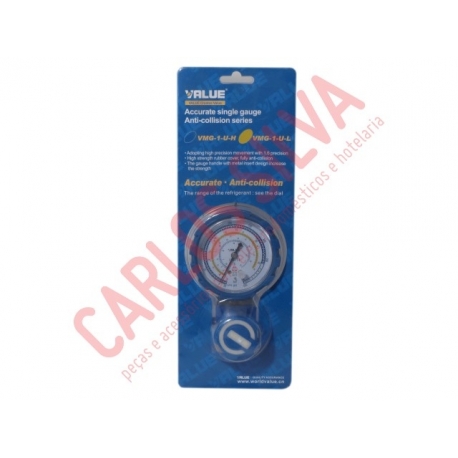 MANOMETRO 1 VALVULA BX. PRESSAO R22-134A-404A-407C