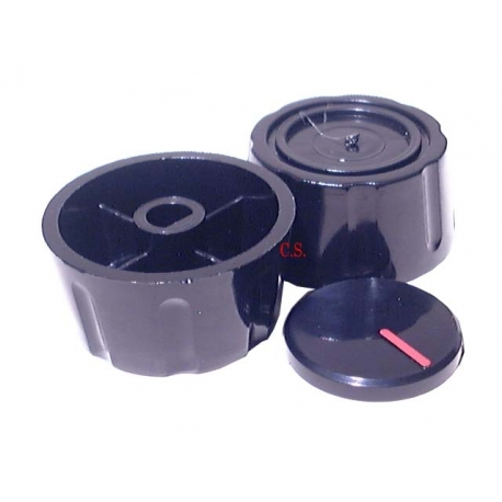 BOTAO P/ FOGAO FURO 8 mm RASO ( PRETO) UNIVERSAL