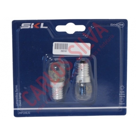 KIT 2 LAMPADAS P/ FORNO PEQ. 25W- E14 300º