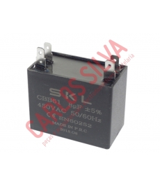 CONDENSADOR RECTAGULAR 8 UF C/ 4 TERMINAIS