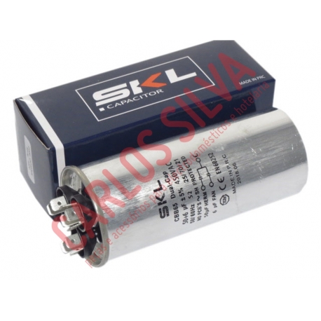CONDENSADOR P/ AR CONDIC. 50 mf + 6 mf 400V.