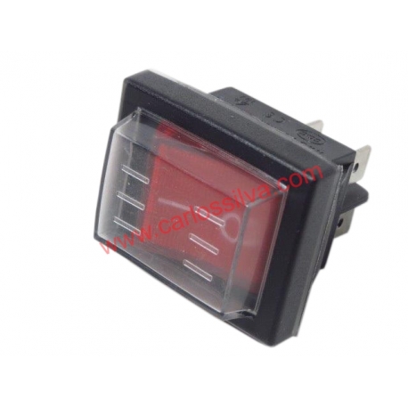 INTERRUPTOR VERMELHO C/ CAPA 4 CONT. 22X30