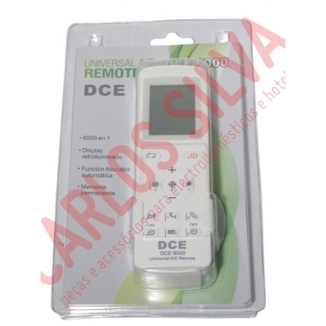 TELECOMANDO P/ AR CONDIC. DCE-6000 UNIVERSAL
