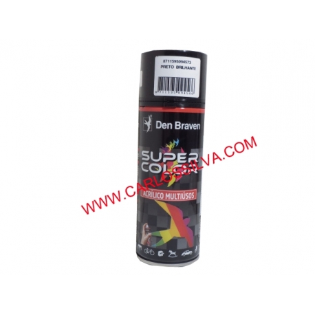 SPRAY TINTA ACRILICO PRETO BRILHANTE 400ml.