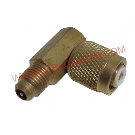 ADAPTADOR 90º- 5/16 FEMEA - 1/4 SAE MACHO