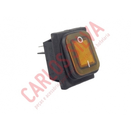 INTERRUPTOR LUMIN. LARANJA C/ FOLE ( 22x30mm - 4T.)