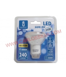 LAMPADA DE LED 6W 35W. 230V. GU10 (150 LUMEN 3000K)