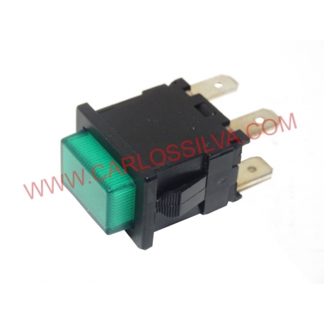 INTERRUPTOR BIPOLAR (13x20mm - 4T.) VERDE