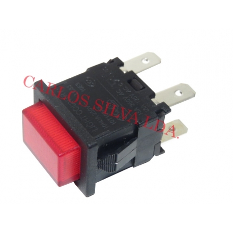 INTERRUPTOR BIPOLAR (13x20mm - 4T.) VERMELHO