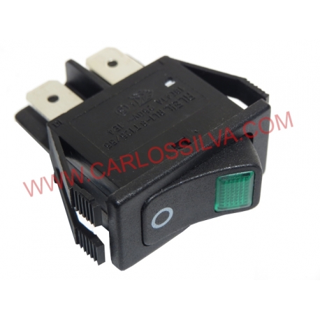 INTERRUPTOR C/ SINAL. VERDE ( 12,5x27,6mm - 4T.)