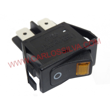 INTERRUPTOR C/ SINAL. AMARELO ( 12,5x27,6mm - 4T.)