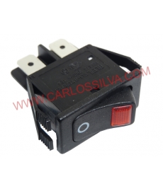 INTERRUPTOR C/ SINAL. VERMELHO ( 12,5x27,6mm - 4T.)
