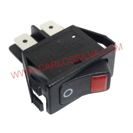 INTERRUPTOR C/ SINAL. VERMELHO ( 12,5x27,6mm - 4T.)