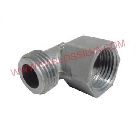 CURVA 90º P/ GAS M/F 1/2 (ALUMINIO) ( FEMEA CONICA)