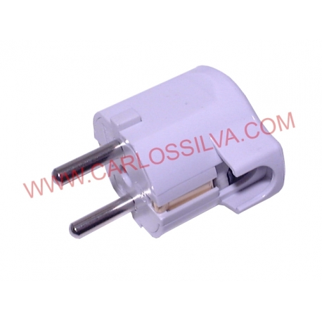 FICHA MACHO 6177 C/ TERRA SAÍDA LATERAL 10/16A - 250V