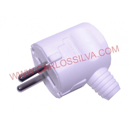 FICHA MACHO 6199 C/ TERRA SAÍDA LATERAL 10/16A - 250V