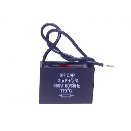 CONDENSADOR C/ 2 FIOS 2 mf