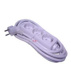 EXTENSAO 3 MT. C/ TOMADA TRIPLA SCHUKO