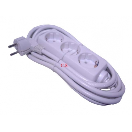 EXTENSAO 3 MT. C/ TOMADA TRIPLA SCHUKO