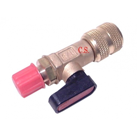 TORNEIRA P/ GARRAFA 1KG. 1/4 SAE-M / 1/4 SAE-F