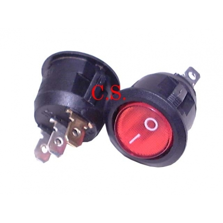 INTERRUPTOR RED. VERM. 3 T. SERIGRAF. 0-1 (DIAM. 20mm)