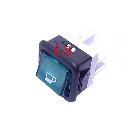 INTERRUPTOR LUMINOSO 25X25mm 3C VERDE