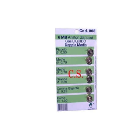 INJECTOR FOGAO M6 GAS BUT. UNIV./ARISTON/ZANUSSI (KIT 6 UNI)