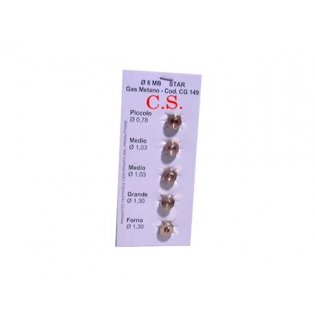 INJECTOR FOGAO M6 GAS NAT. UNIV. (KIT 5 UNID.)