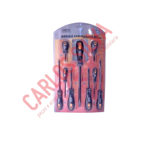 CONJ. CHAVES FENDAS/PHILIPS (9 PEÇAS)