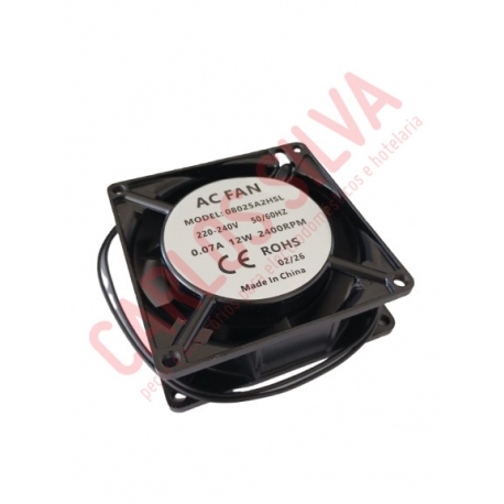 VENTILADOR AXIAL 80X80X25 12W - 2400 RPM